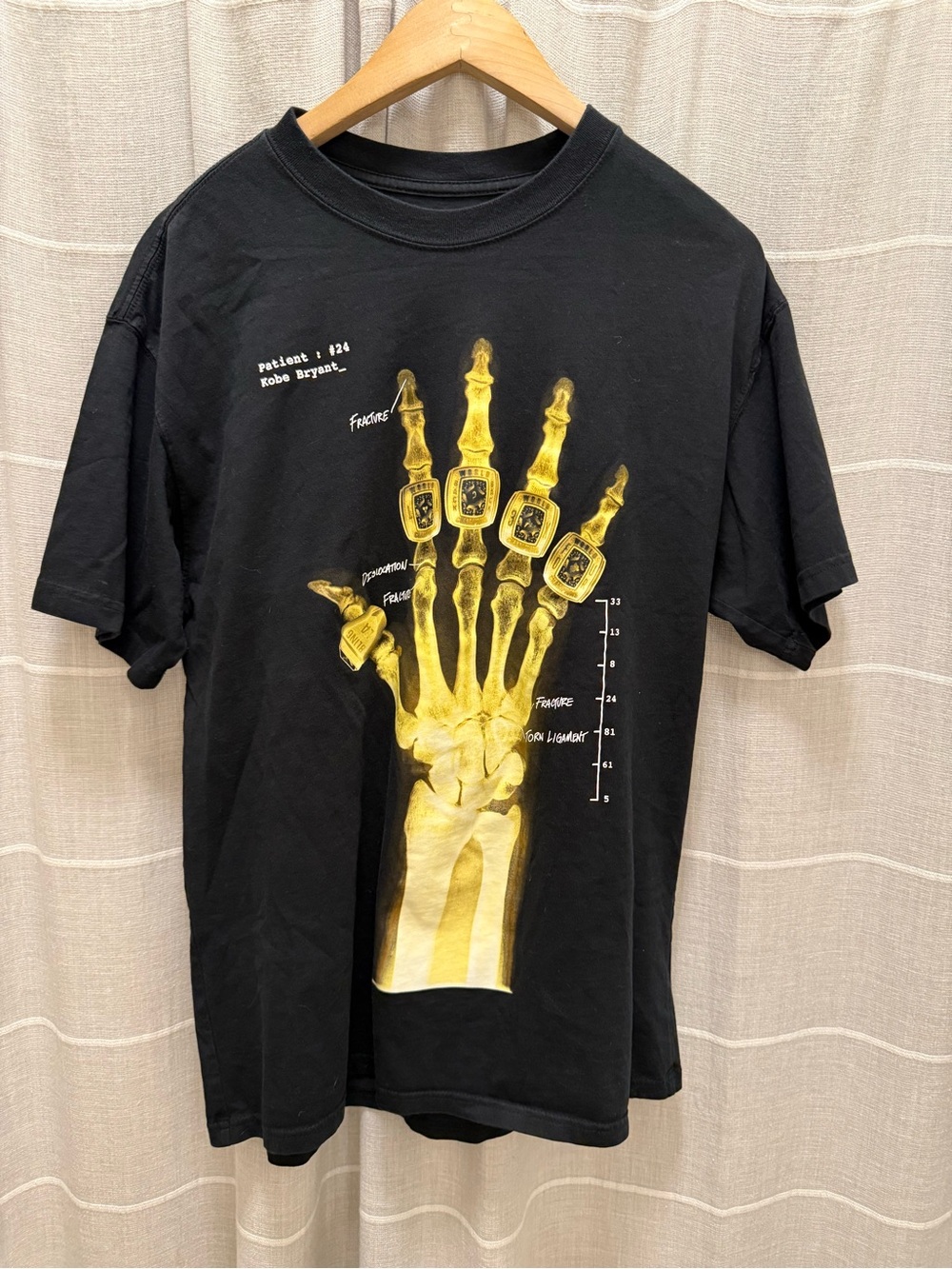 Nike Black Short Sleeve Tee with Yellow X-Ray Hand Graphic